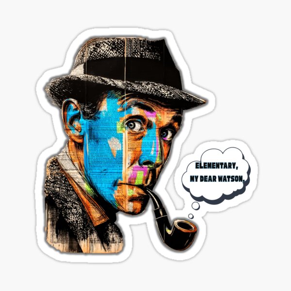 Item preview, Elementary, My Dear Watson – Sherlock Holmes Pop Art Design designed and sold by Marinba Vibes.