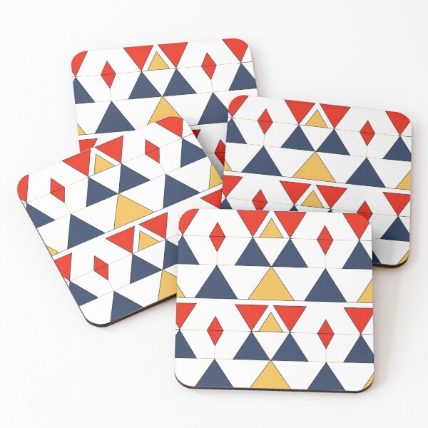Item preview, Pyramids Mondrian Minimalist Pattern designed and sold by Myra365Art.