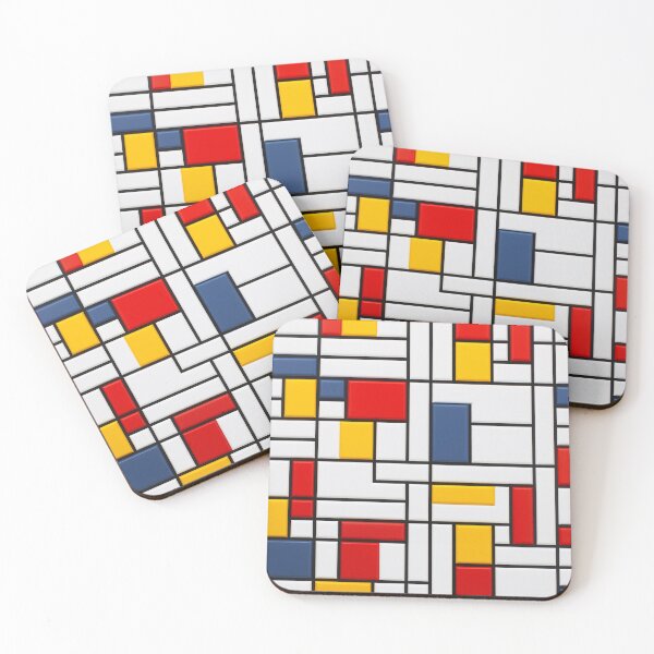 Item preview, Squares Mondrian Minimalist Pattern designed and sold by Myra365Art.