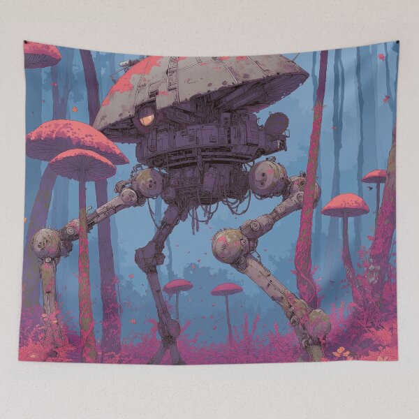 Item preview, Mushroom Mech designed and sold by SporeandCanvas.