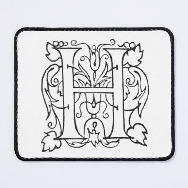 Item preview, Decorative Dropcap Typography Letter H  designed and sold by HawthorneFlame.