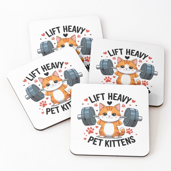 Item preview, Lift Heavy Pet Kittens Funny Gym Workout designed and sold by Haji Kamora.