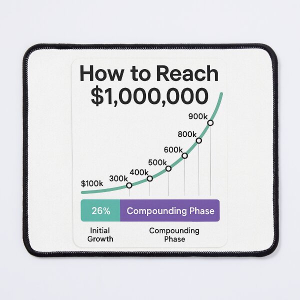 Item preview, Compounding-Interest Millionaire Roadmap Finance Graphic designed and sold by Physics Lab.