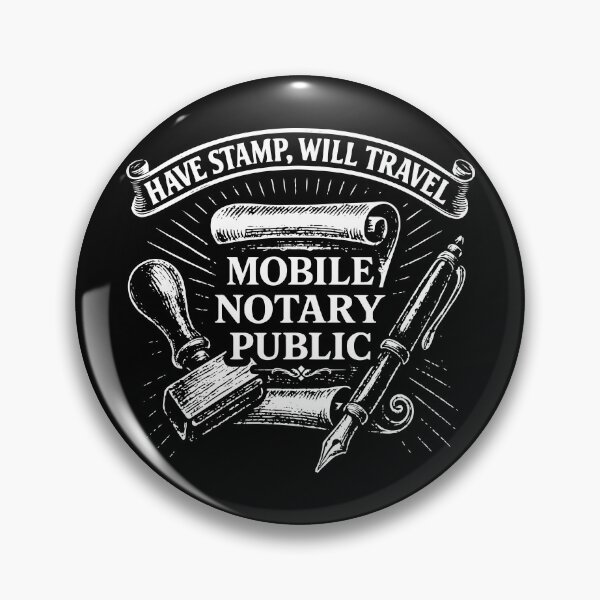 Item preview, Mobile Notary Public – Have Stamp, Will Travel | Vintage Engraved Design designed and sold by NotaryLife.