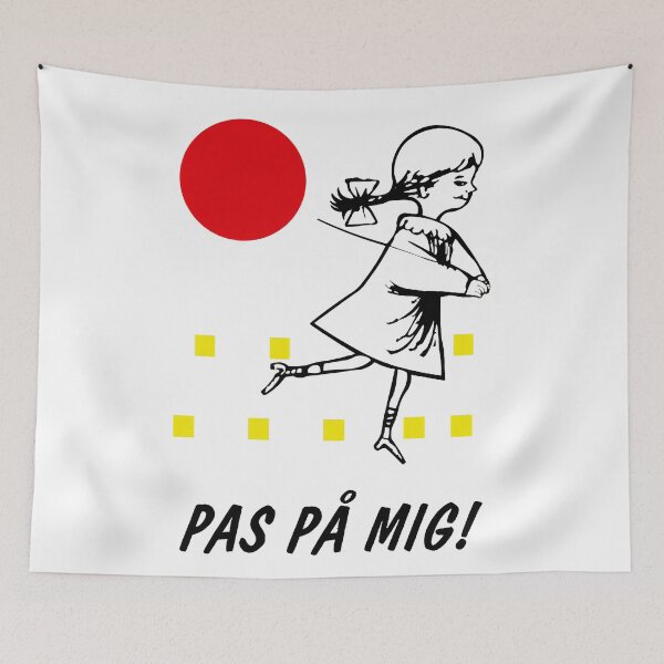 Item preview, Danish "pas pa mig!" children playing street sign art  designed and sold by feenandneen.