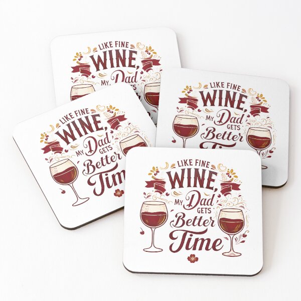 Item preview, Like Fine Wine, My Dad Gets Better With Time | Elegant Wine Lover Father’s Day Digital Art 2025 designed and sold by AnnDesignStudio.