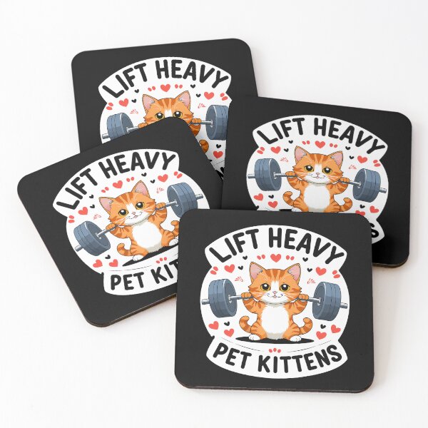 Item preview, Lift Heavy Pet Kittens Funny Gym Workout designed and sold by Haji Kamora.