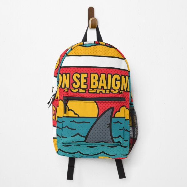 Item preview, On se baigne ??? – Design Pop Art Été Mer avec Requin – Sweet Day designed and sold by Sweetday2025.