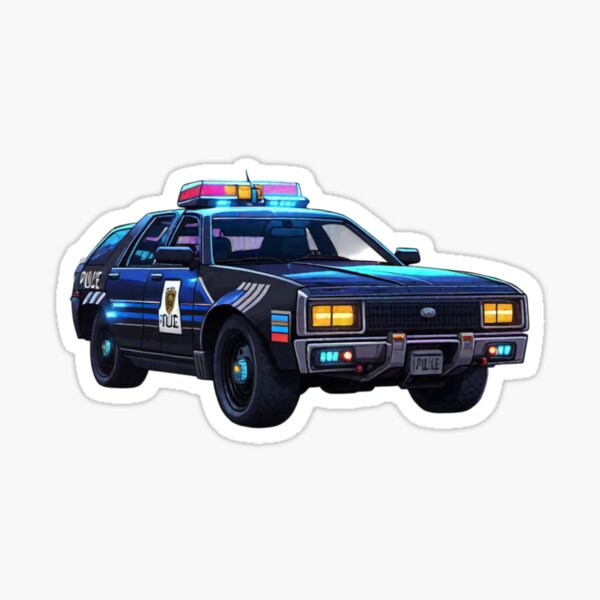 Item preview, Neon-lit Cyberpunk Police Car designed and sold by MatthewAMerman.