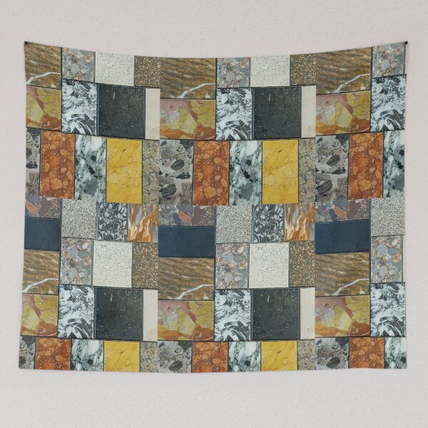 Item preview, Natural Rock Quilt Pattern Organic Nature Stone Mosaic V designed and sold by Irina Sztukowski.