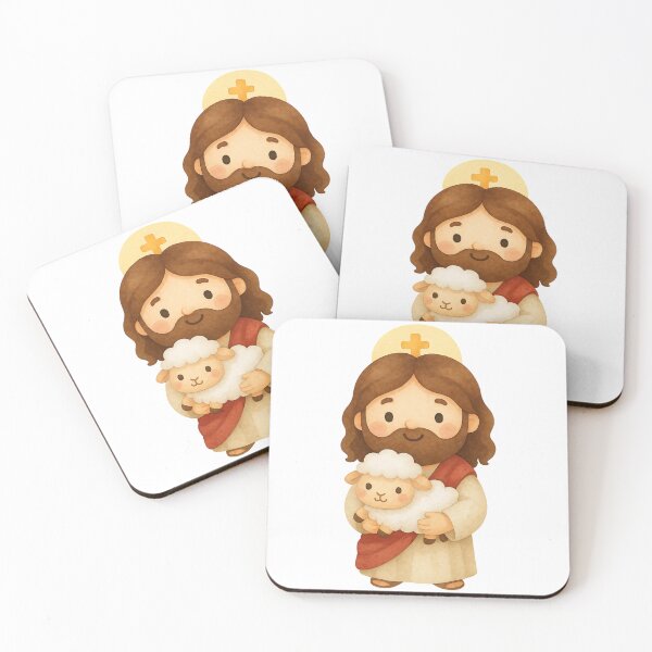 Item preview, Cute Jesus Holding a Sheep – Christian Faith Religious designed and sold by stylishdzign.