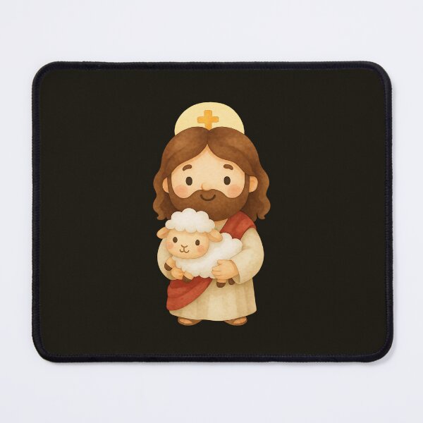 Item preview, Cute Jesus Holding a Sheep – Christian Faith Religious designed and sold by stylishdzign.