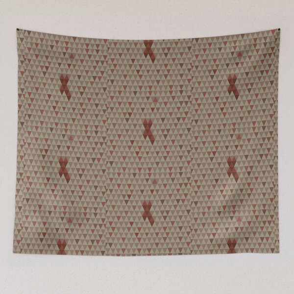 Item preview, simple geometric abstract patterns - cross with basic shape- orange and red christian abstract design designed and sold by ZechJohnRB.