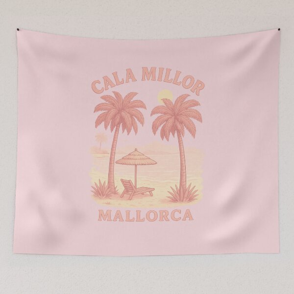 Item preview, Vintage Cala Millor Mallorca Design with Palm Trees in Retro Style, Vintage Cala Millor Mallorca Design with Palm Trees in Retro Style designed and sold by GabbyKI261.