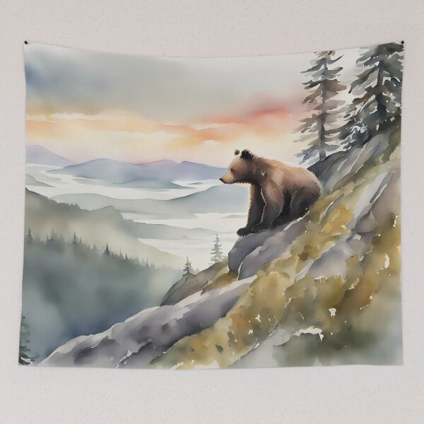 Item preview, Bear on Mountain Side designed and sold by CalmnessbyChoice.