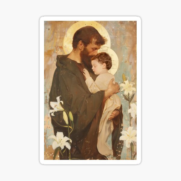 Item preview, Saint Joseph and the Christ Child designed and sold by SanctifiedSouls.