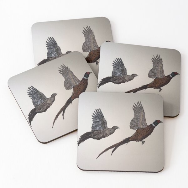 Item preview, Pheasants in flight  designed and sold by Hamsterfeet.