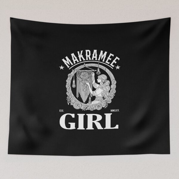 Item preview, Macrame Girl – For the woman with the great hobby designed and sold by RetroMaritalArt.