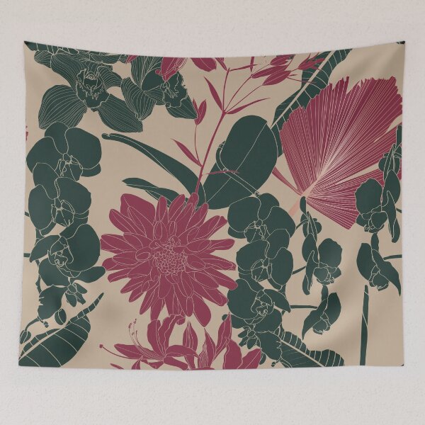 Item preview, Luxury gold and nature green background. Floral pattern, many kind of Golden plant with, line arts, Green, Bordo illustration. designed and sold by MatyKotiv.