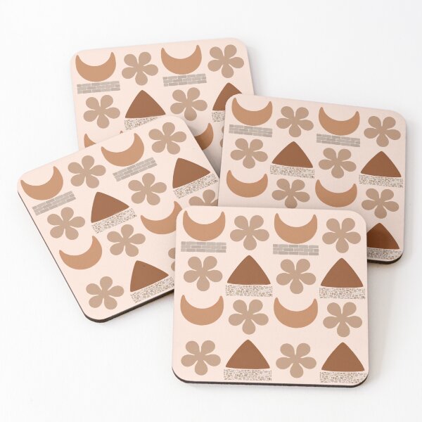 Item preview, repeating motif 1900 geometric shapes retro boho style designed and sold by Clara Fruggeri.