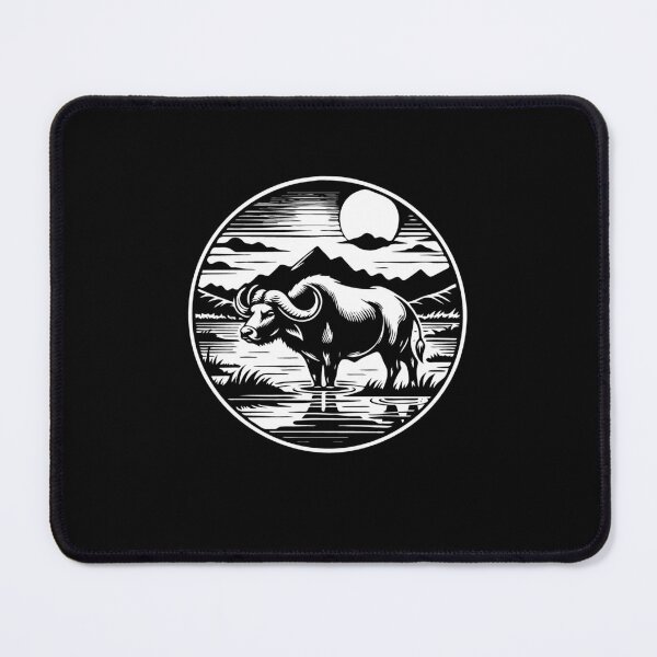 Item preview, Water buffalo design, for the fan of the wild cattle designed and sold by RetroMaritalArt.