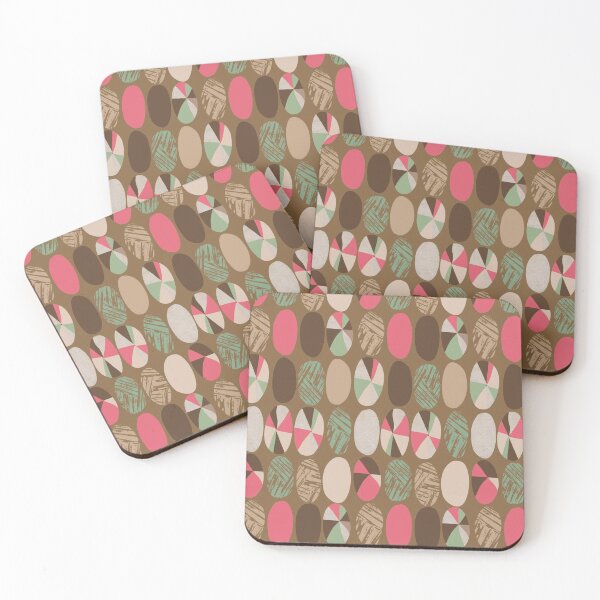 Item preview, Minimal scandinavian design pink brown designed and sold by Alessandro Remo Mazzoni Remotextiles.