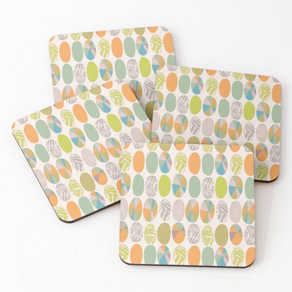 Item preview,  Minimal scandinavian design blue green orange designed and sold by Alessandro Remo Mazzoni Remotextiles.