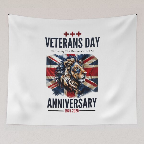 Item preview, Patriotic British Veterans Lion Tribute designed and sold by Abdu  Innovations.