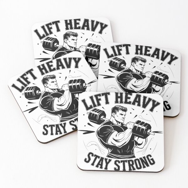 Artikelvorschau, Heben Sie schwer, bleiben Sie stark. Fitness-Motivationsdesign. entworfen und verkauft von EnigmaVoid.