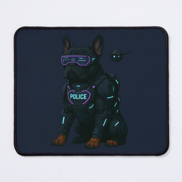 Item preview, Cyber Police Dog – French Bulldog designed and sold by Patternicity.