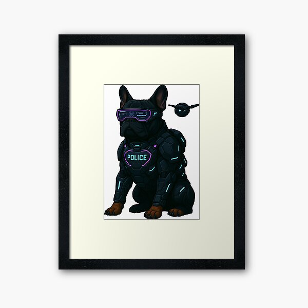 Item preview, Cyber Police Dog – French Bulldog designed and sold by Patternicity.