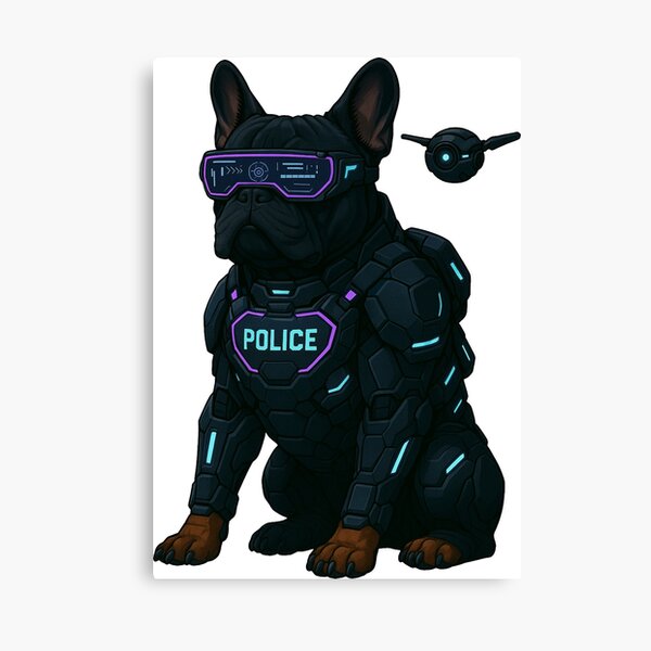 Item preview, Cyber Police Dog – French Bulldog designed and sold by Patternicity.