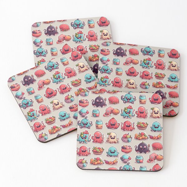 Item preview, Happy Delicious Octopus Party Monster`s - Stickers designed and sold by Vj-Sets-Shop.