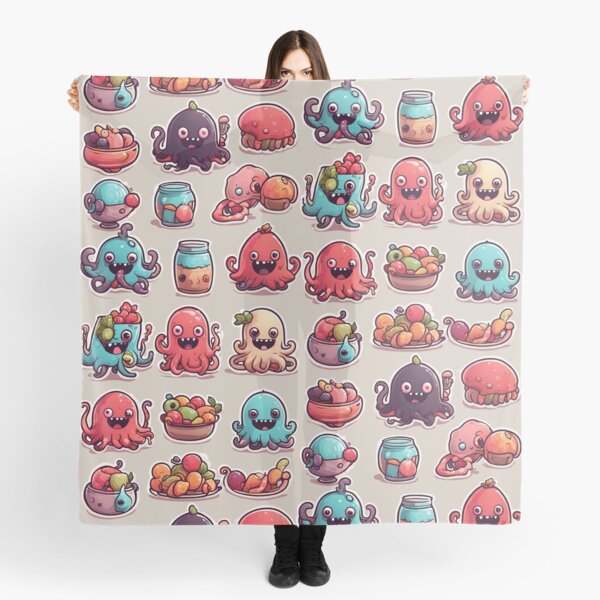 Happy Delicious Octopus Party Monster`s - Sticker Tuch