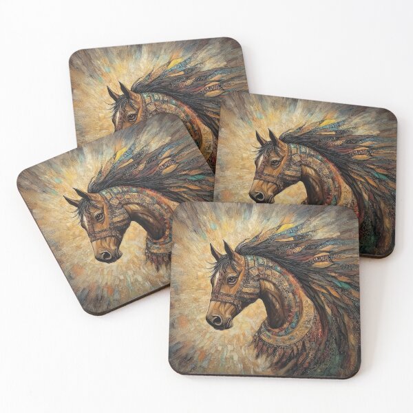 Item preview, A stylized Arabian horse design ornate patterns with vibrant color. designed and sold by HEMRO.
