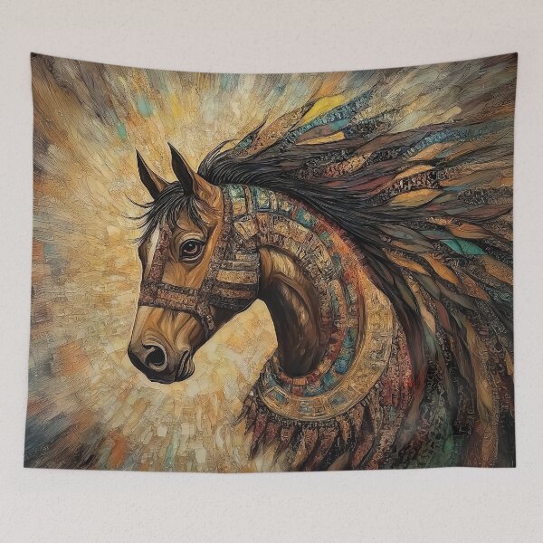 Item preview, A stylized Arabian horse design ornate patterns with vibrant color. designed and sold by HEMRO.
