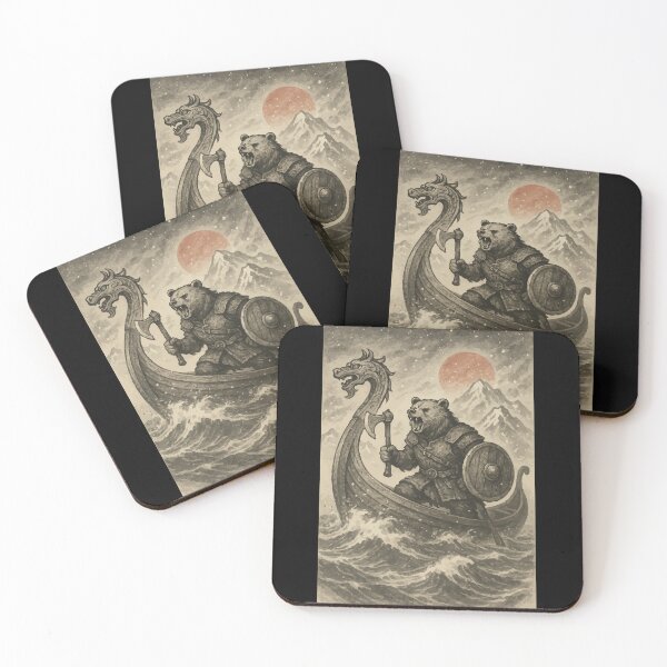 Item preview, Bear Viking Norse Mythology Sumie Vintage designed and sold by TomFrontierArt.