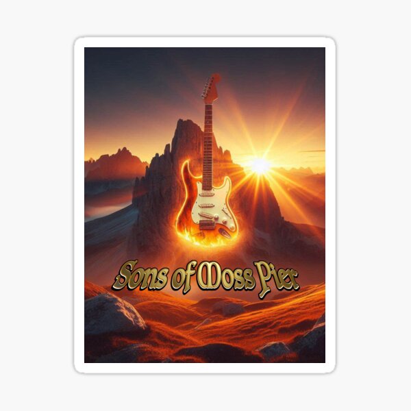 Item preview, Sons of Moss Pier Guitar Print designed and sold by moss63artstudio.