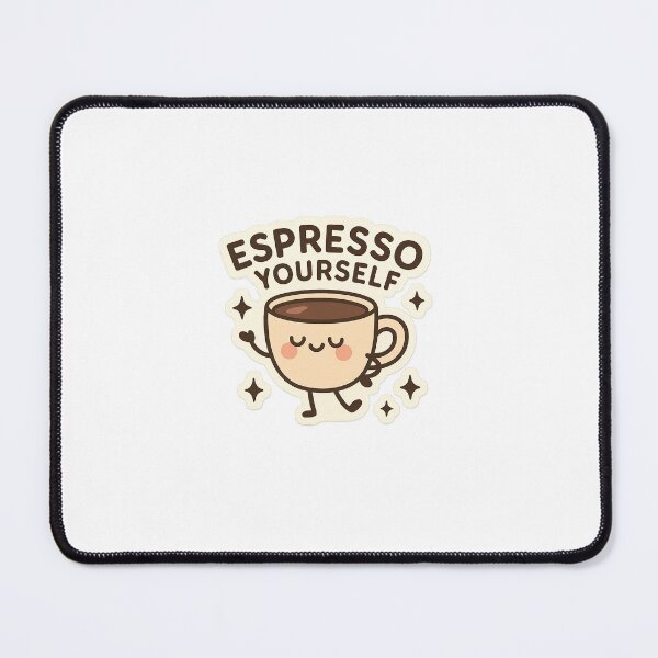 Item preview, Espresso Yourself – Funny Coffee Pun Sticker designed and sold by viris ☆.