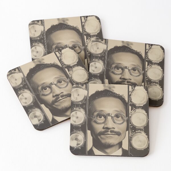Item preview, Vintage Portrait with Flashbulbs and Round Glasses designed and sold by Retrocranio.