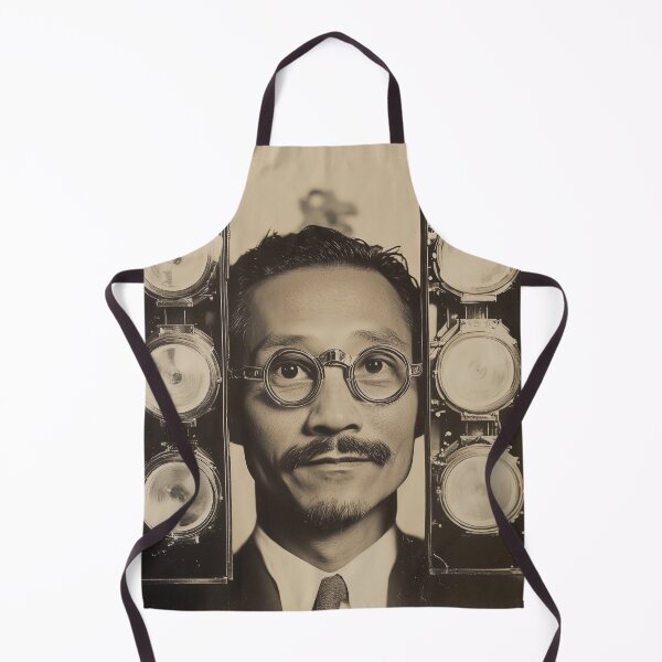Item preview, Vintage Portrait with Flashbulbs and Round Glasses designed and sold by Retrocranio.