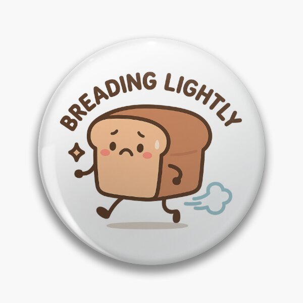Item preview, Breading Lightly – Funny Anxious Bread Sticker designed and sold by viris ☆.