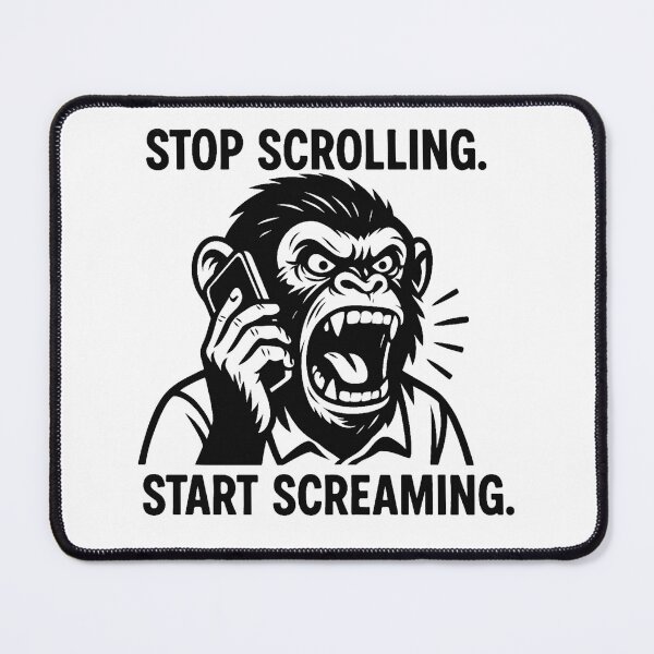 Item preview, Angry Ape on Call – Stop Scrolling, Start Screaming! designed and sold by TZN Wear.