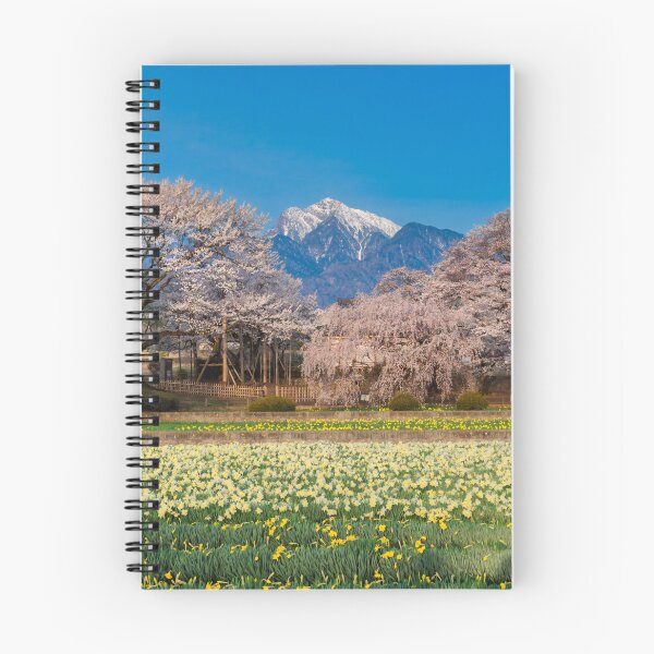Item preview, Majestic Spring Blossom Landscape with Cherry Trees and Daffodil Fields in Rural Japan designed and sold by Pix4Japan.