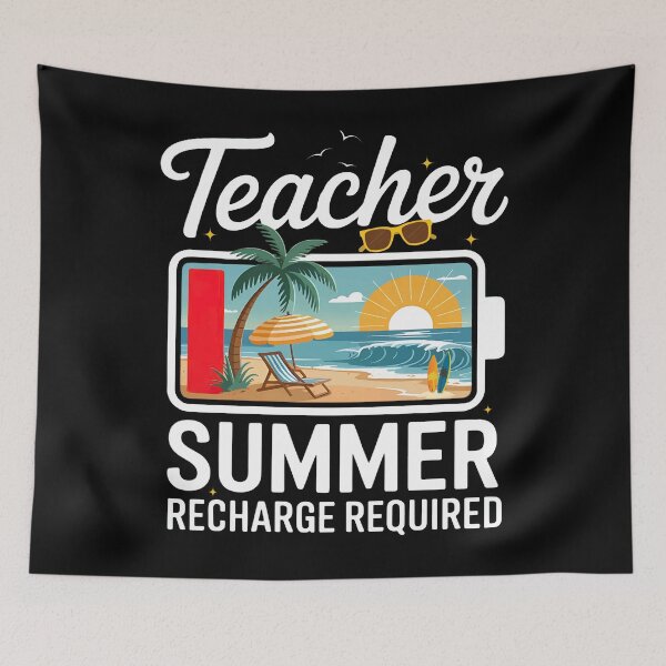 Item preview, Teacher Summer, Teacher Summer Recharge Required, Last Day Of School designed and sold by ArtByKatti.