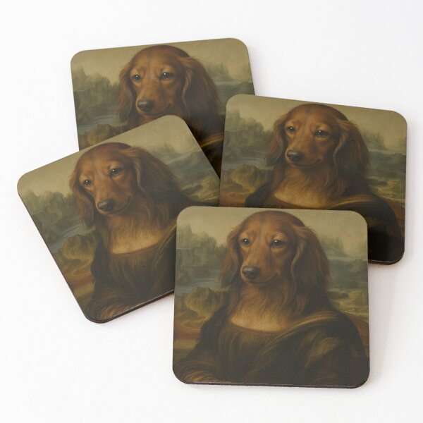 Aperçu de l'œuvre Le teckel à poil long Lisa - Portrait animalier d'art créée et vendue par TheLongPaw.