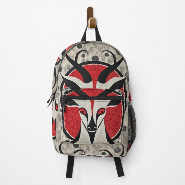 Item preview, A Tribal antelope portrait design with red, black and white radial composition. designed and sold by HEMRO.