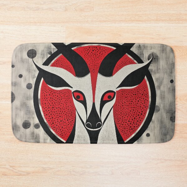 Item preview, A Tribal antelope portrait design with red, black and white radial composition. designed and sold by HEMRO.