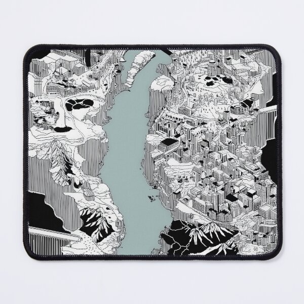 Item preview, Isometric Fantasy City Map with Rivers and Bridges designed and sold by Retrocranio.