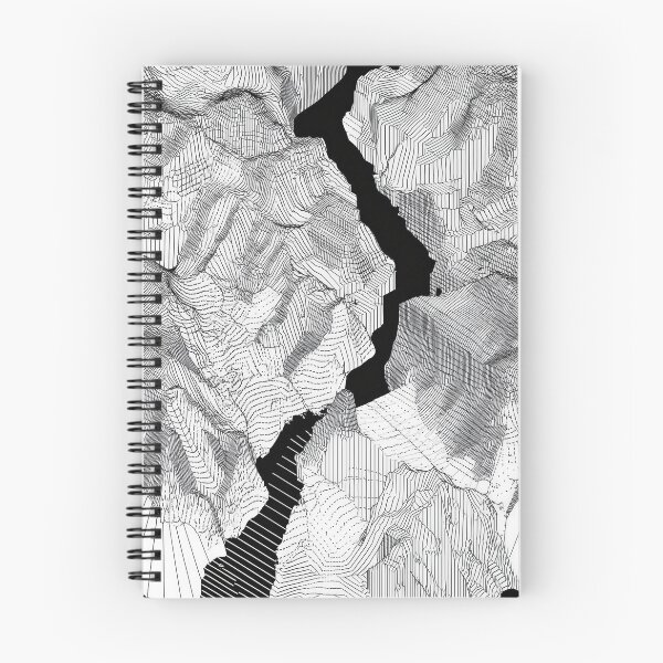 Item preview, Abstract Topographic Line Art of Mountain Terrain designed and sold by Retrocranio.